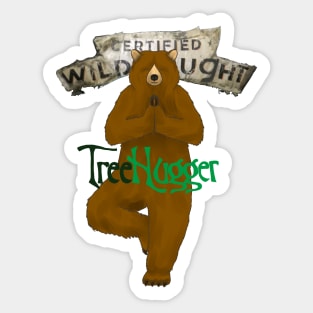 Wild Caught Tree Hugger Bear Sticker